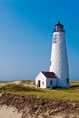 Great Point Lighthouse on Nantucket Island, in Massachusetts